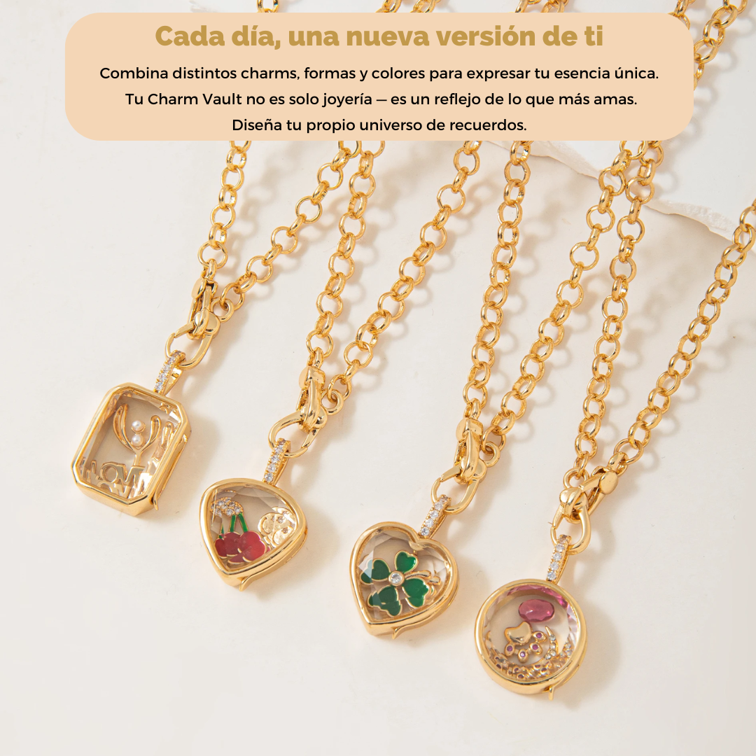 Collar Colgante de Caja Para Charms
