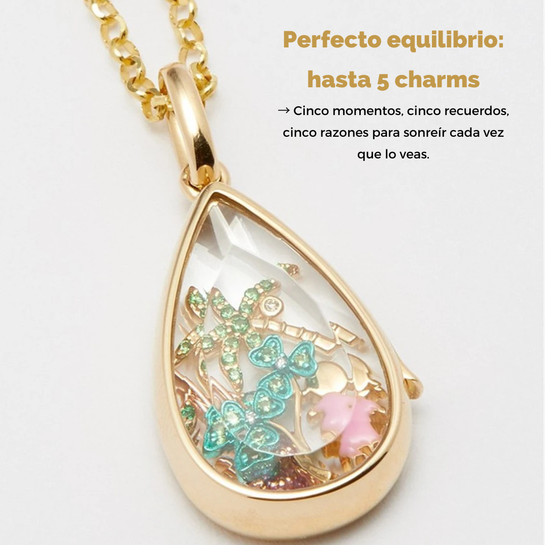 Collar Colgante de Caja Para Charms