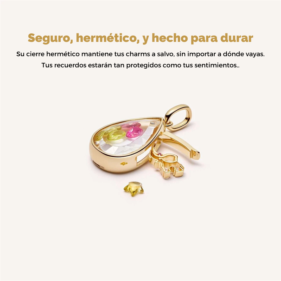 Collar Colgante de Caja Para Charms